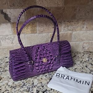 Brahmin Purple Dayan Satchel